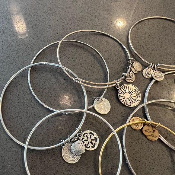 Alex and Ani - silver and gold bracelets - all different charms - Picture 2 of 6